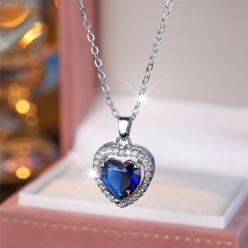 Cadenita Corazon Azul