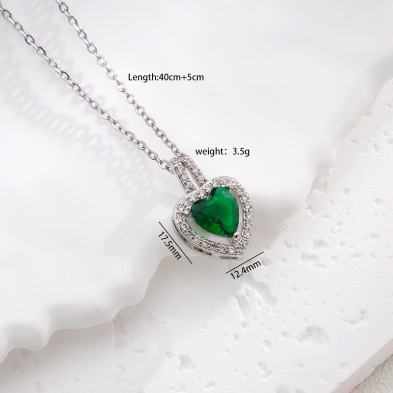 Cadenita Corazon verde
