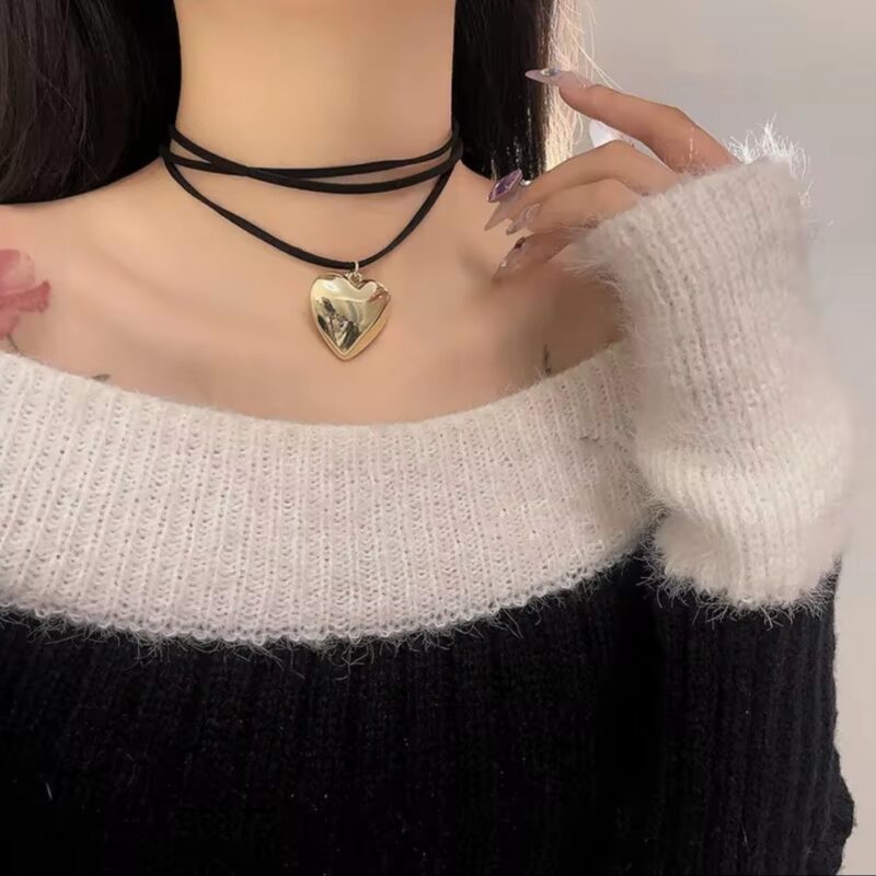 Choker corazon dorado